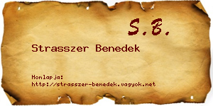 Strasszer Benedek névjegykártya
